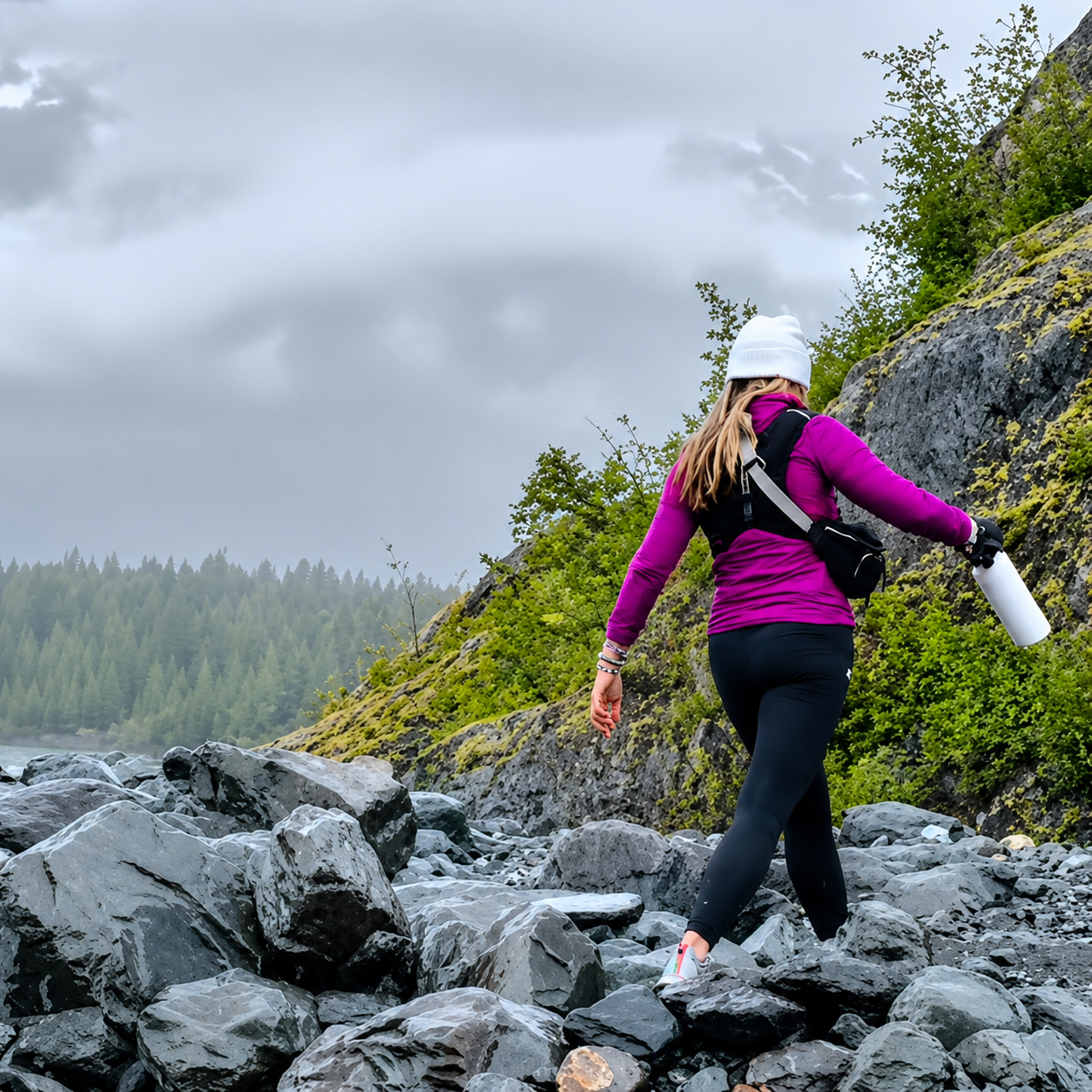 Woman reflecting on personal growth, leadership, and the weight she is choosing to carry with intention